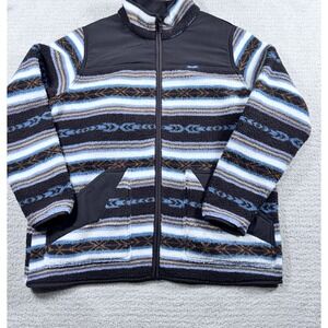 Wrangler Retro Ladies South‎ Western Brown & White Sherpa Jacket Size Large